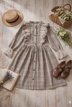 Robe Fille Vintage Élégante – Charme Classique & Confort Absolu